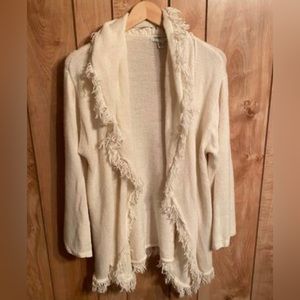 Coldwater Creek Fringed Knit Cardigan Women’s XS